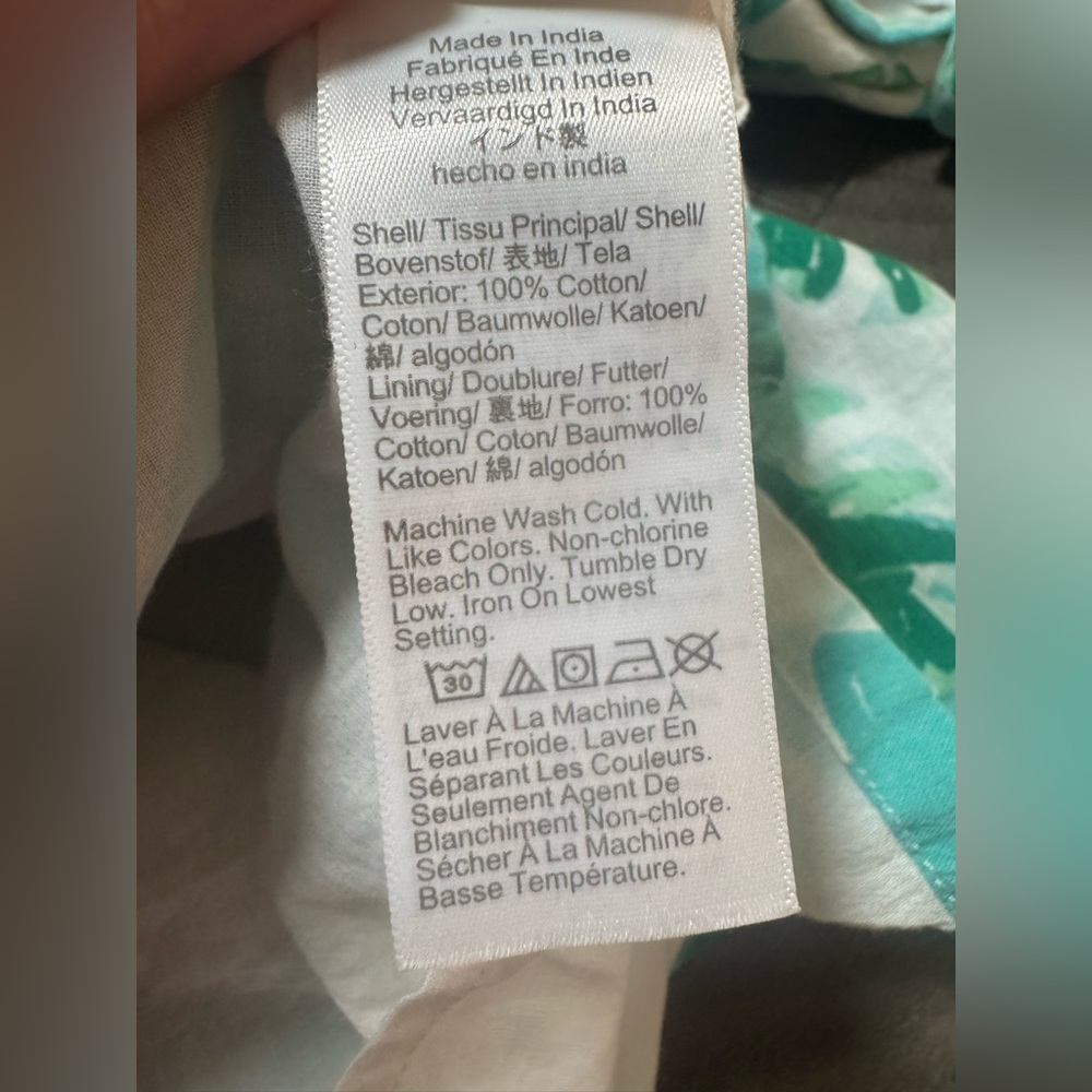 J Crew Tropical Leaf Pattern Spaghetti Strap Tier… - image 6